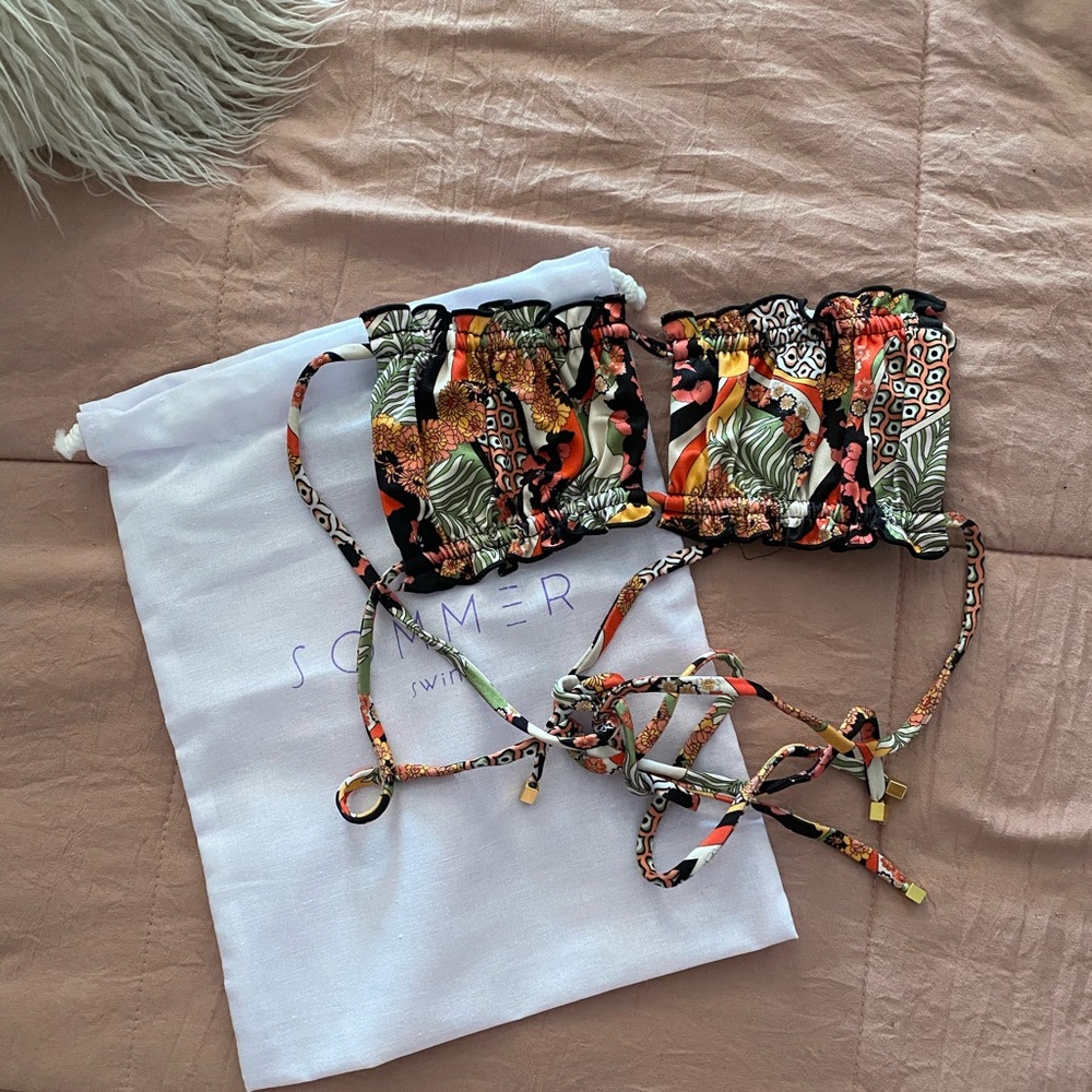 Sommer Swim Esmee Bikini Halter Top Sz Small